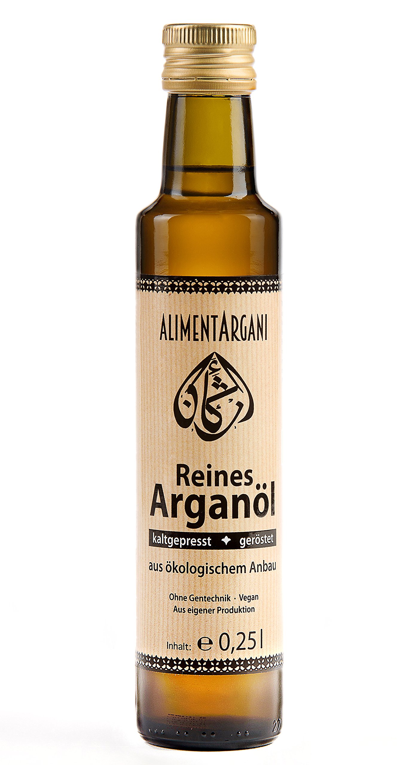 Alimentargani Bio Arganöl geröstet 250ml, kaltgepresst, vegan, Speiseöl aus eigener Produktion in Marokko
