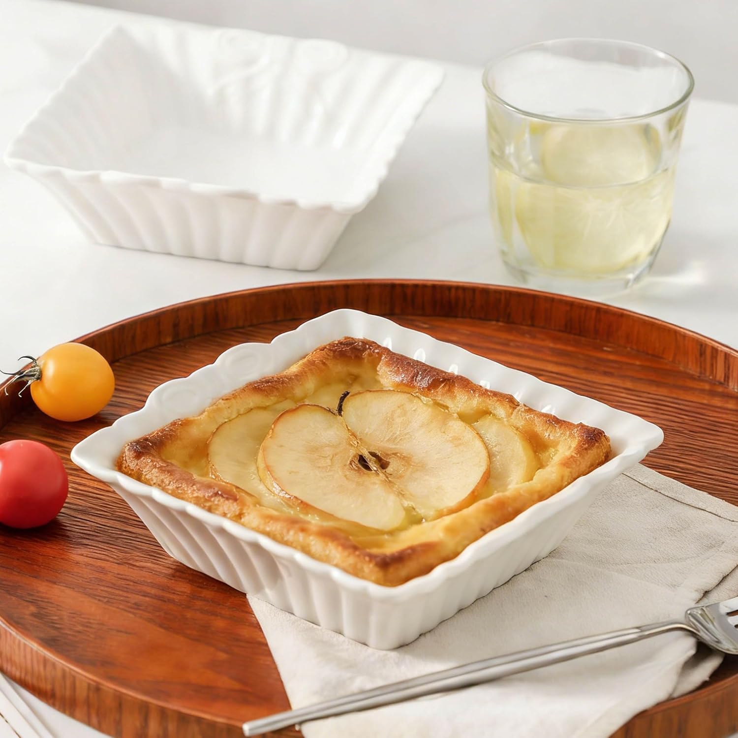 Neaylfe 8 Pack Ceramic Mini Pie Pans, Small Pie Pans Deep Dish Pie Plates, Quiche Baking Dish Pans Tart Pans, Individual Pot Pie Plates, Perfect for Creme Brulee, Cheesecake