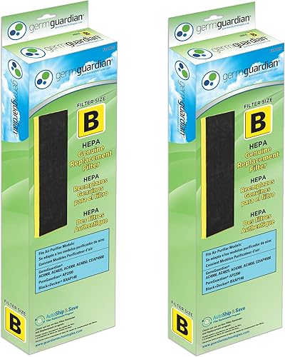 Filtro para purificador de aire GermGuardian FLT4825, filtro B True HEPA auténtico de repuesto para purificadores de aire GermGuardian de la serie