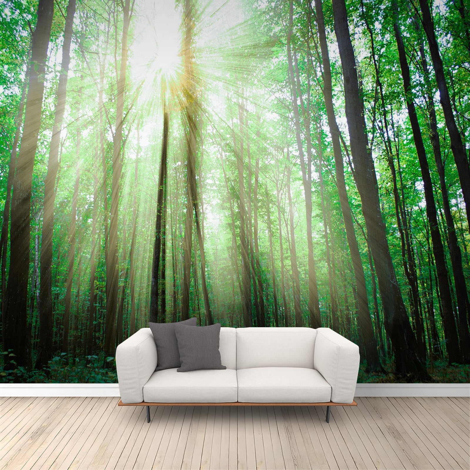 Décoration murale tropicale verte pour illuminer un bureau sombre