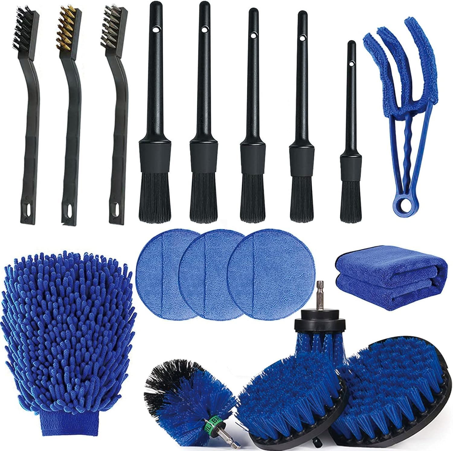 Car Detailing Brush Set, Car Detailing Kit, Auto Detail Supplies Tools