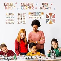 Vista 7 de Pajean Juego de tablero de anuncios para rincón de calma en el aula, conjunto de decoración para el aula, tabla de sentimientos, gestión