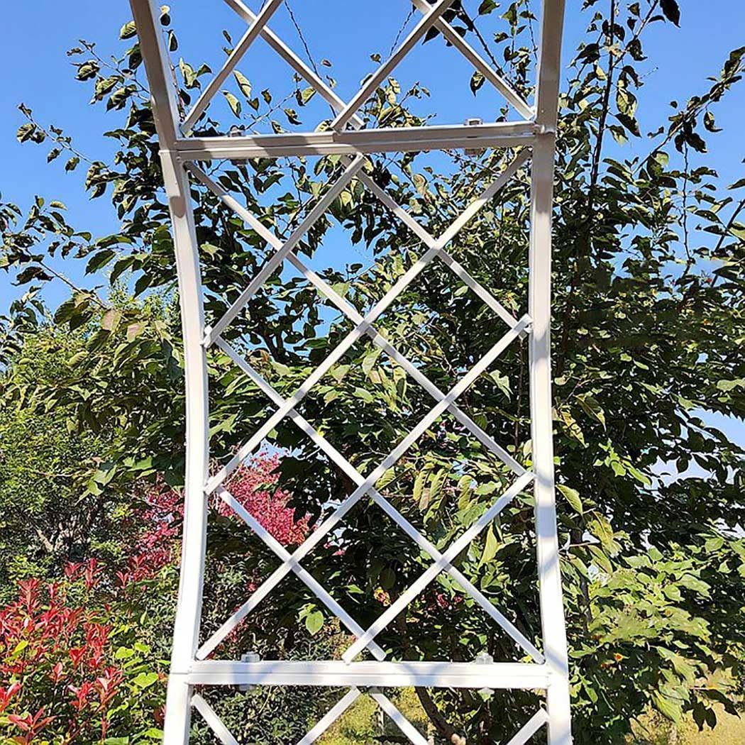 Metalowa altana ogrodowa, łuk ślubny, czarna metalowa róża krata do roślin pnących, łuk ogrodowy na zewnątrz, 3,0 m x 2,0 m, idealny na wesela, imprezy i dekoracje ogrodowe