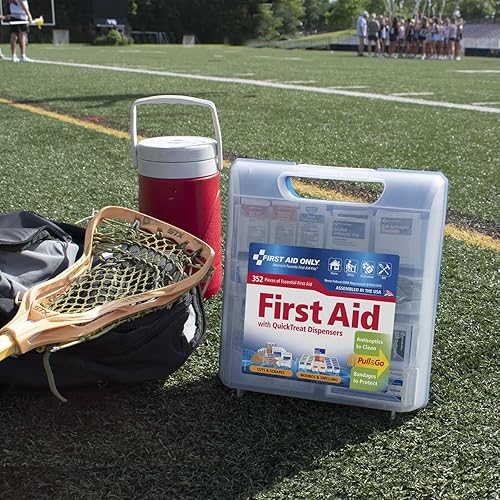 Miniatura 5 de First Aid Only 91268 QuickTreat - Kit de primeros auxilios de emergencia para el hogar, el trabajo y los viajes, 352 piezas