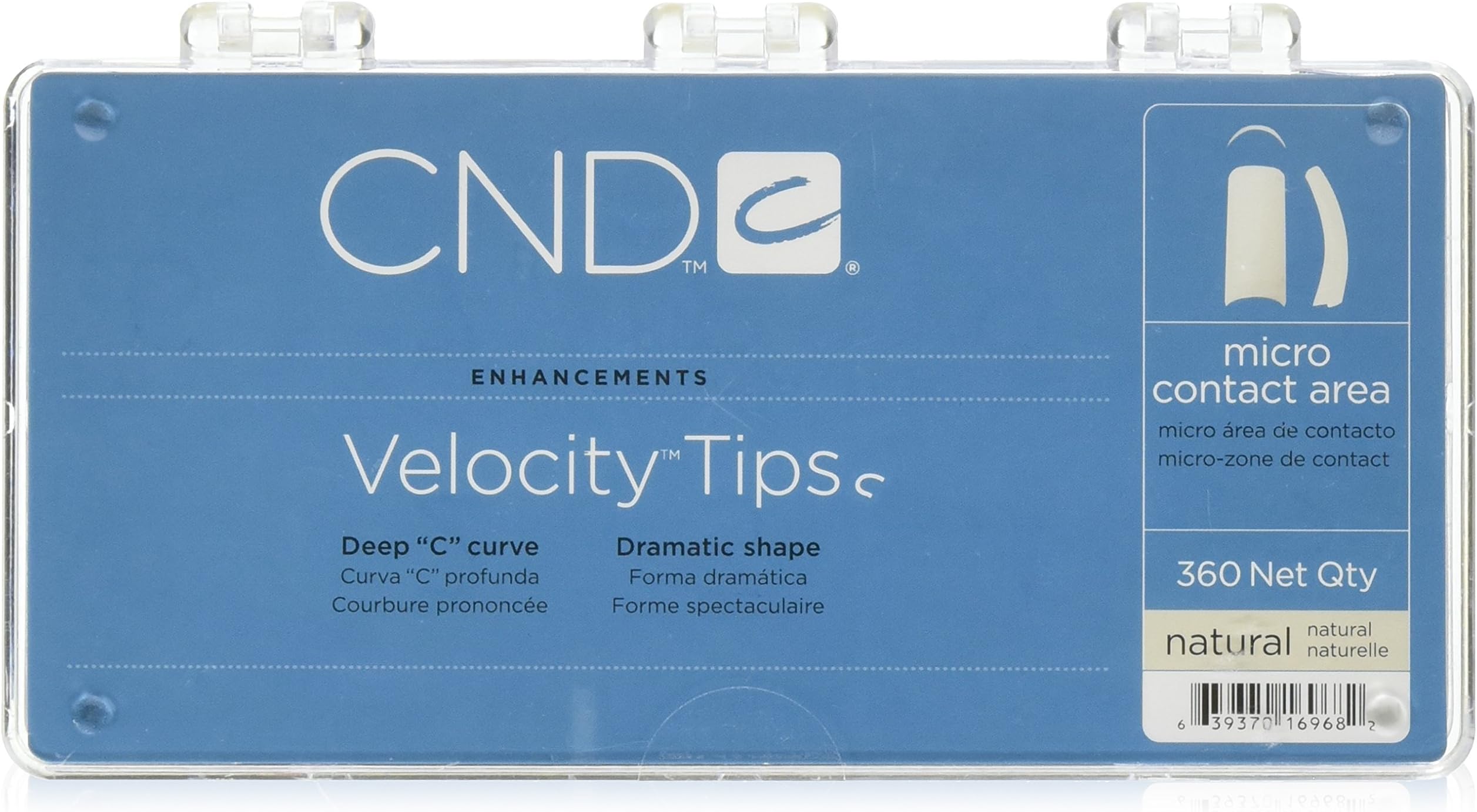 Creative Nail Tips Velocity False Nails, Natural, 360 Count