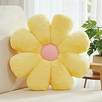 Aryan Cuscino Fiore, Cuscino Fiore Giallo Cuscini Decorativi, Carino Cuscino da Pavimento, Cuscini Decorazione Camera Preppy per Camera da Letto, Divano, Divano 38cm (Giallo)