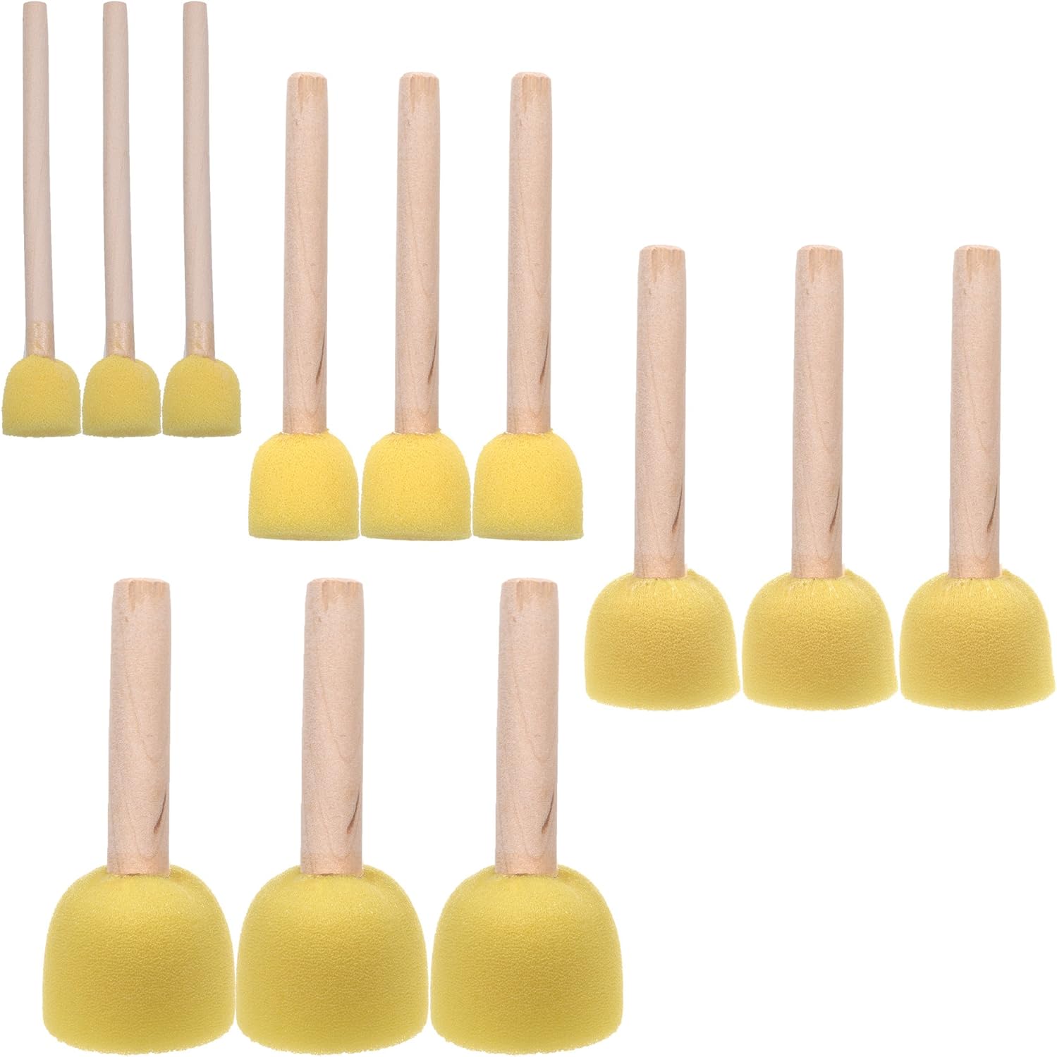 BLUECELL 12Pieces Assorted Size Round Sponges Brush Set