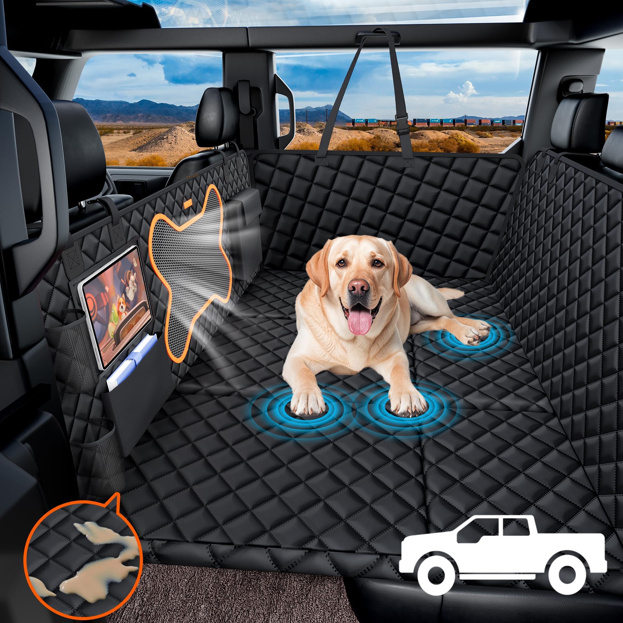 Tokameiu Dog Car Seat Covers For Back Seat, Dog Bed For Car, Car Seat Protector, Fit