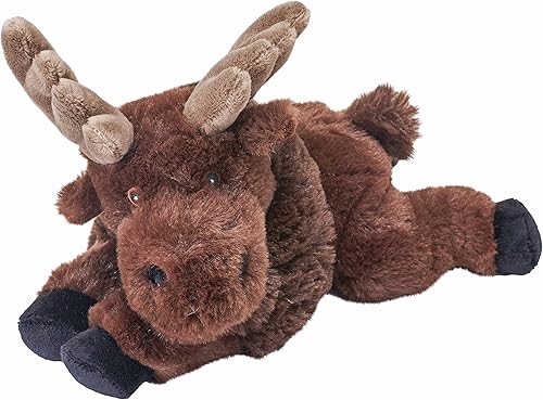 Wild Republic Ecokins Mini alce, animal de peluche, 8 pulgadas, regalo para niños, juguete de peluche, hecho de botellas de agua recicladas hiladas,