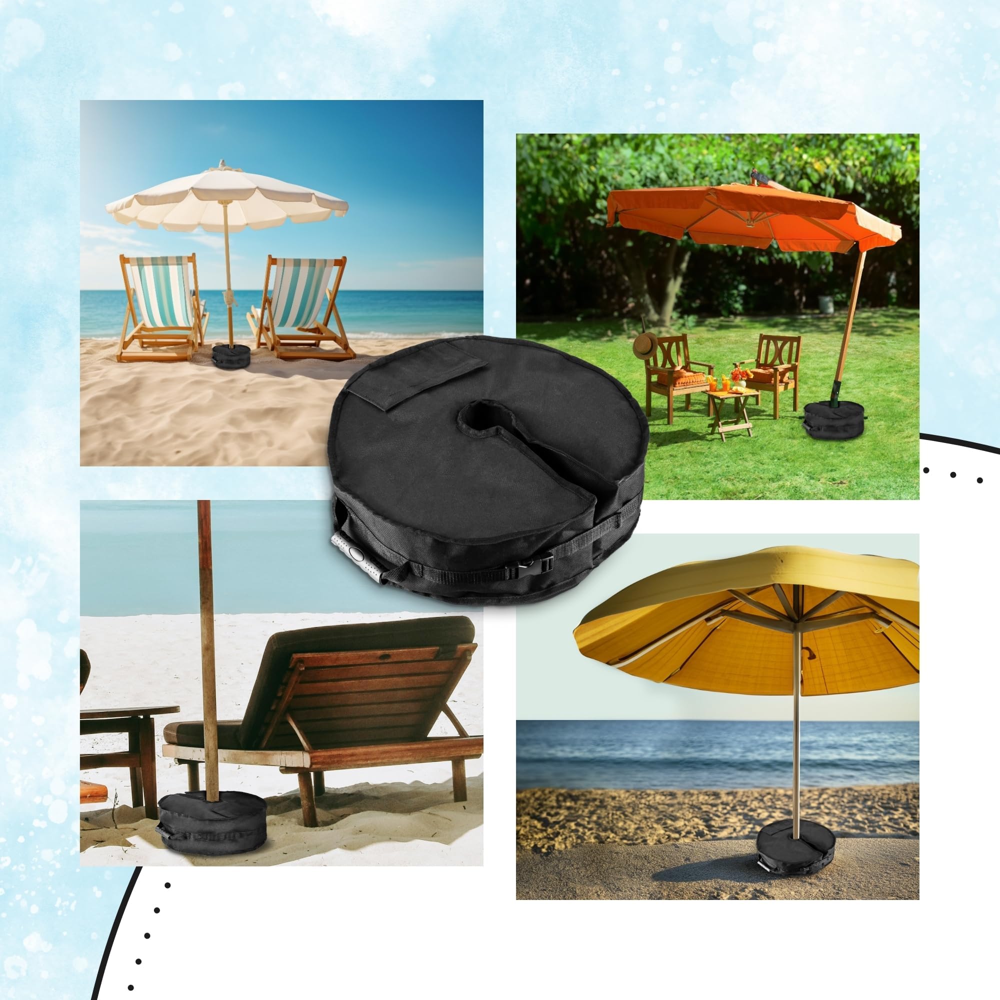 Straame Garden Parasol Base, Weight Stand for Cantilever, Sun Umbrella, Parasol, Portable Weight (Cloth Parasol Base - Circle) - Image 4