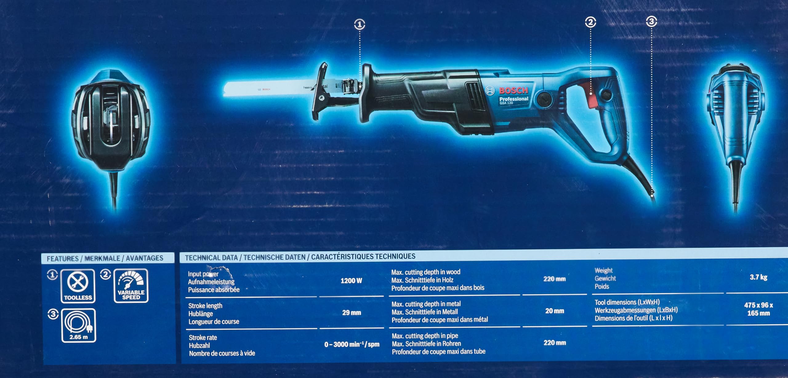 Bosch Sierra sable GSA 120 / 06016B1020/ 1200W