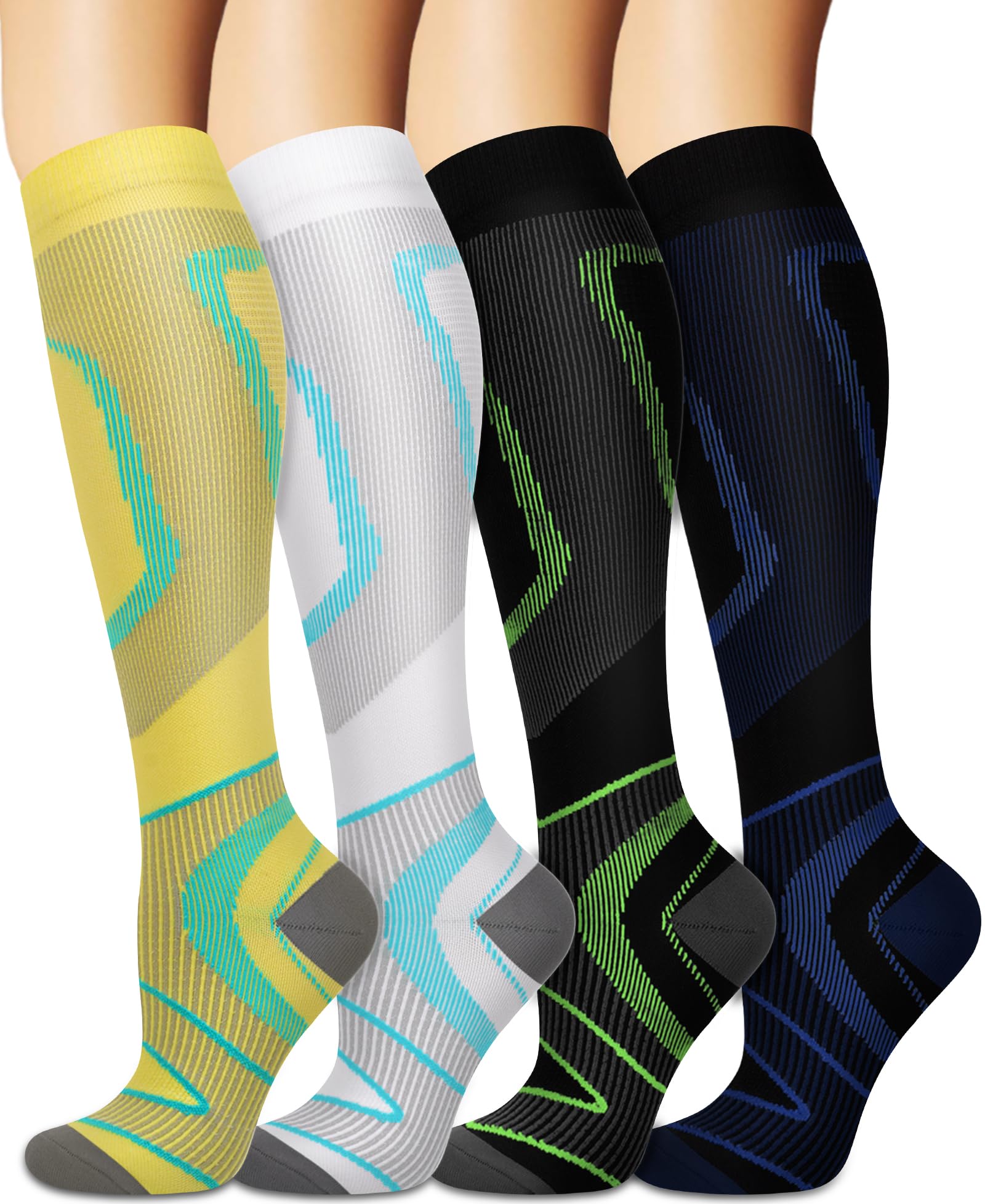 Sooverki Compression Socks for Women and Men Circulation (3/4 Pairs) is Best Support for Running Athletic Cycling Hiking