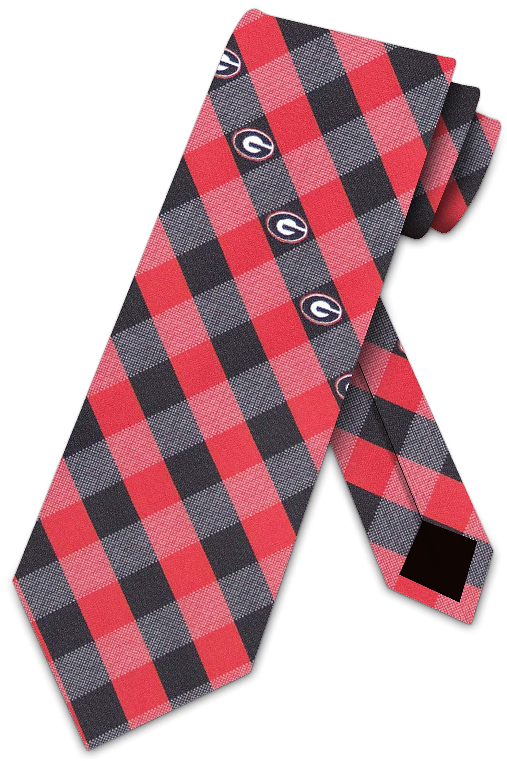 Eagles Wings Georgia Ties Bulldogs Mens Neckties (Check Microfiber)