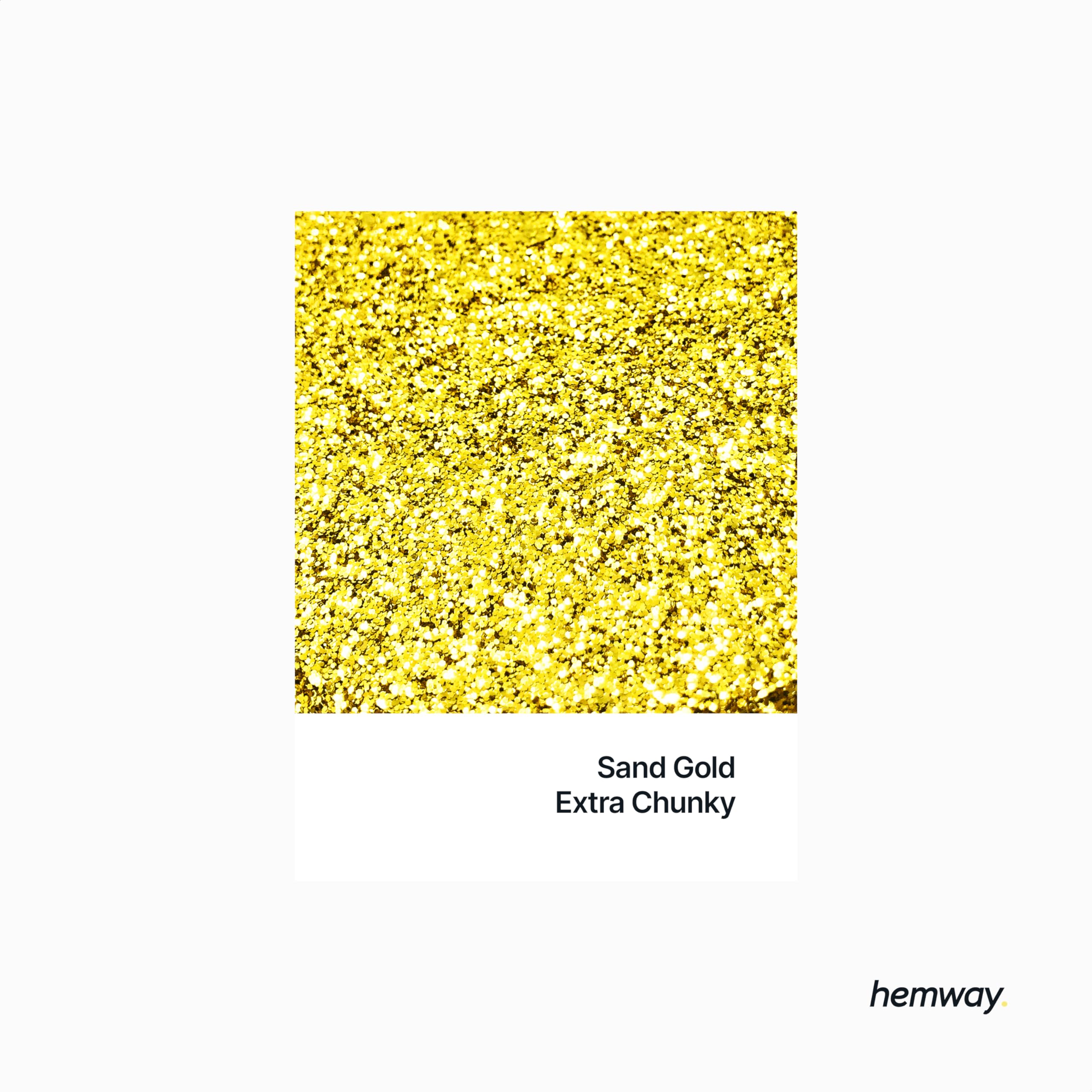Hemway Glitter Shaker Sand Gold 130g x2 Pack Extra Chunky, Craft Glitter Shakers for Resin & Epoxy Crafts - Image 2