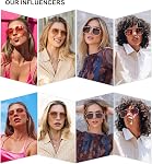 SOJOS Retro Square Aviator Sunglasses Womens Mens Aesthetic Y2k Light Lens Shades SJ1176