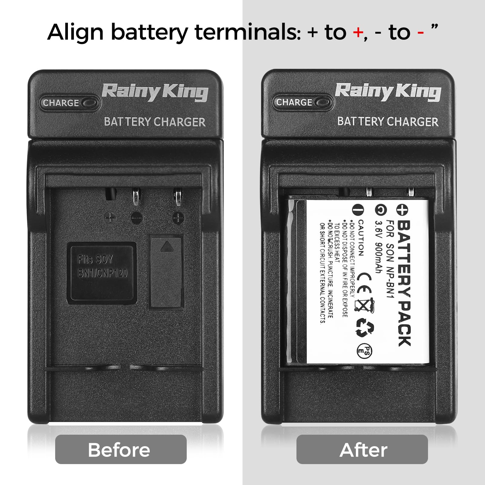 Battery Charger for Sony NP-BN1, NPBN1, Type N Battery, BC-CSN, BC
