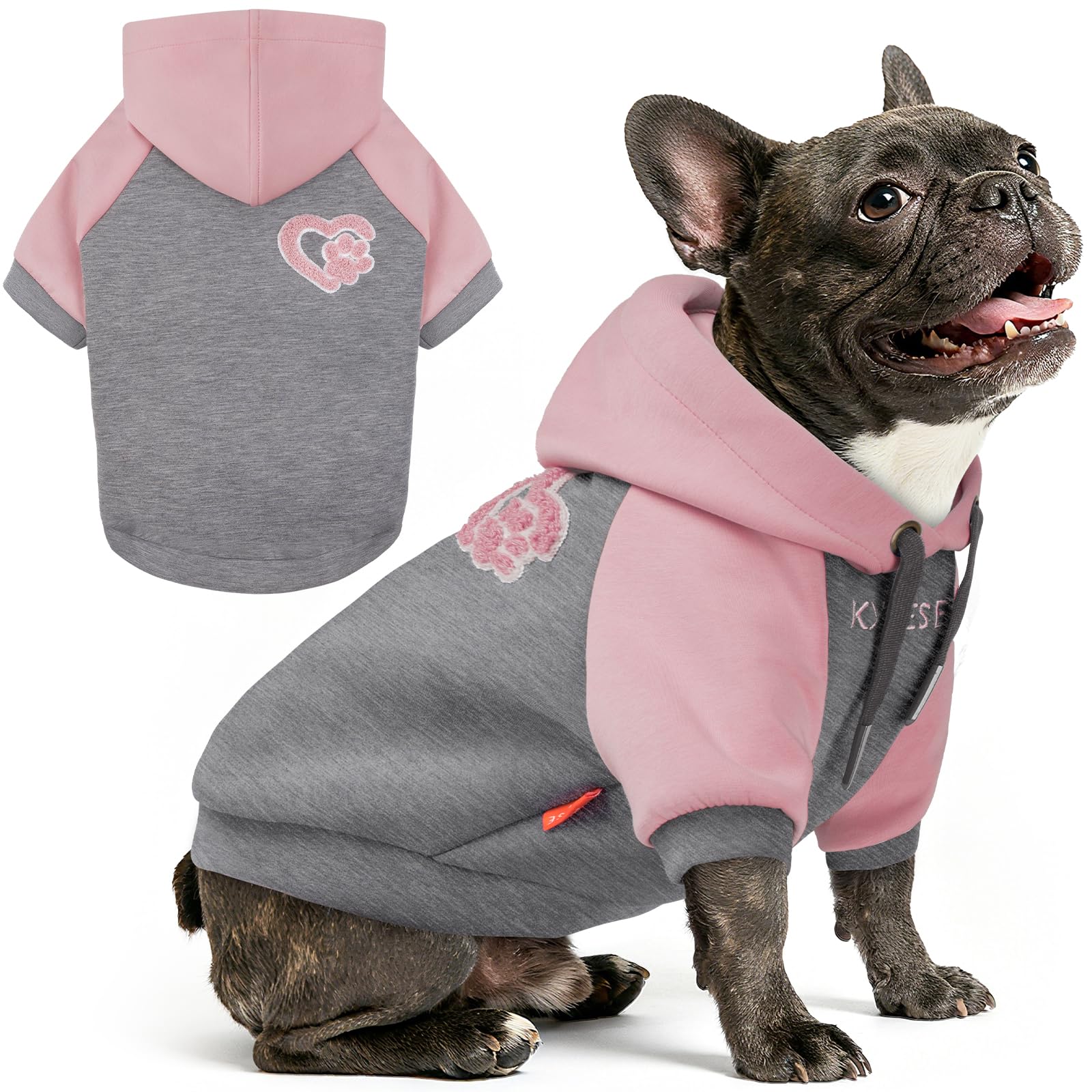 KYEESE Stretchy Hoodie gray pink