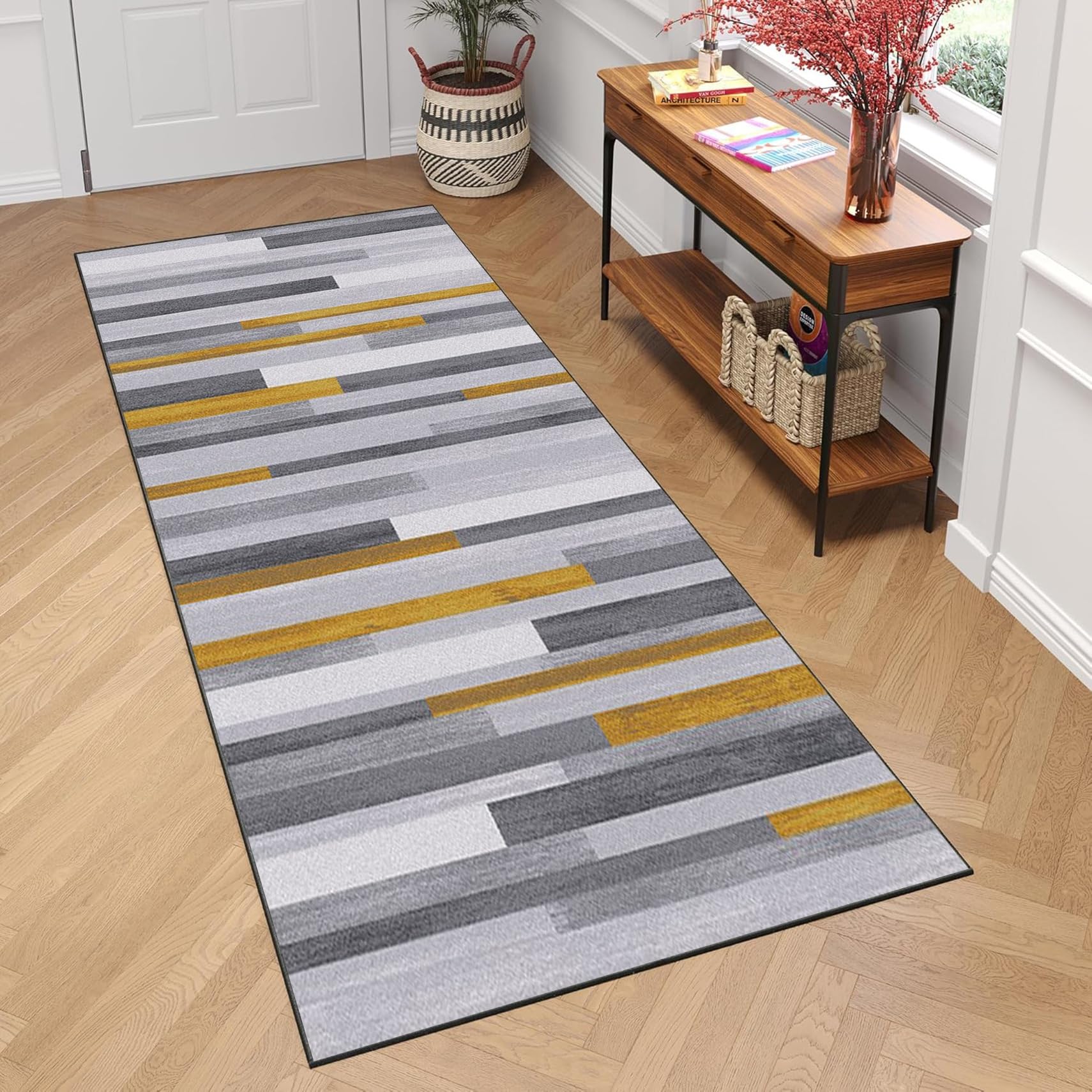 Alfombra corredor para cocina y dormitorio suave y absorbente 66x180