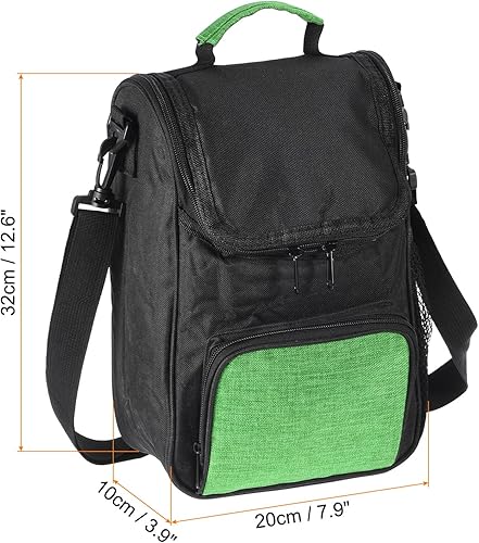 Miniatura 2 de PATIKIL Bolsa de almuerzo aislada, bolsa de almuerzo impermeable con correa para el hombro, lonchera portátil para oficina, trabajo, picnic al aire