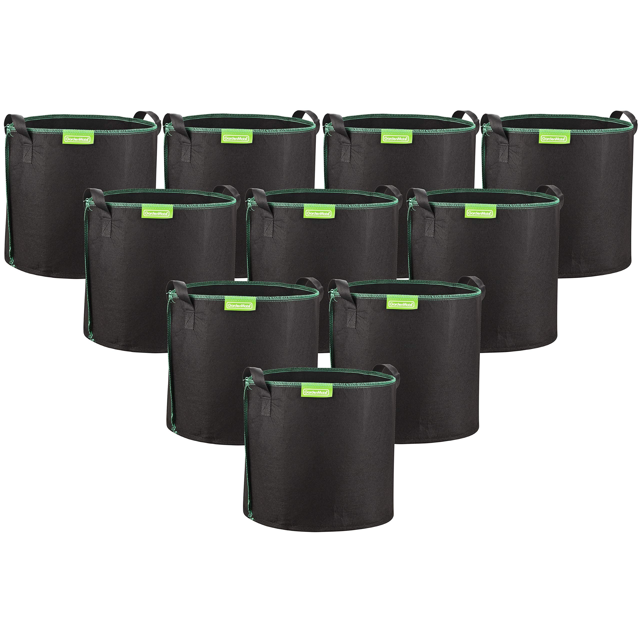 GardenMate 10x 30L Bolsas de Tela no Tejida para Plantas - Altura 30,5 cm Ø 35,6 cm - GREENLINE