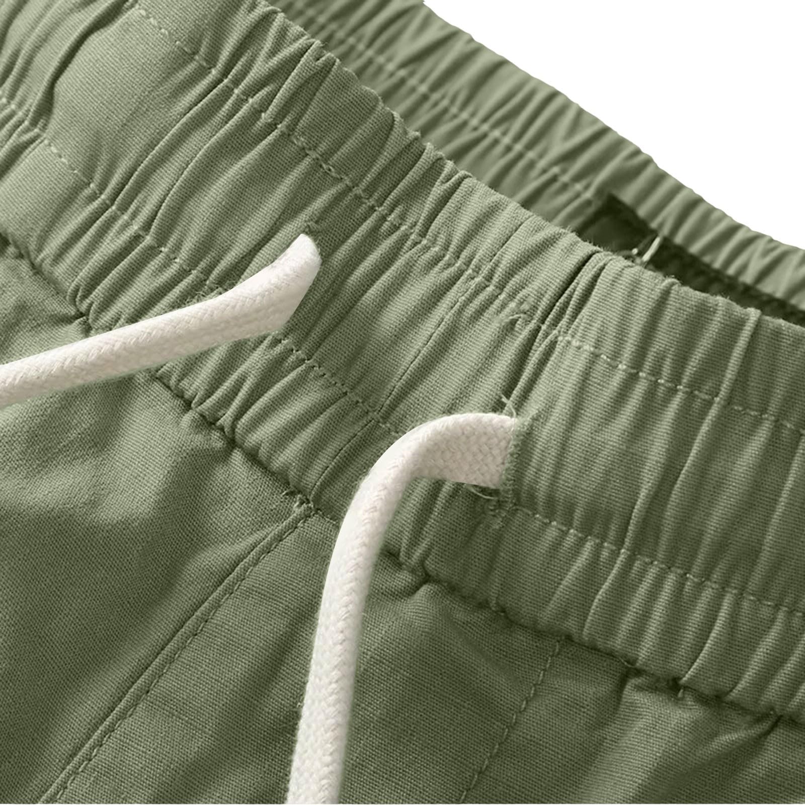 Short chino fin et léger en lin pour homme