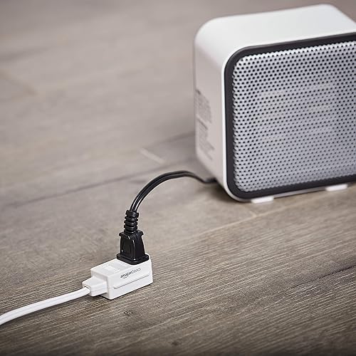 Miniatura 7 de Tienda Basics Regleta de alimentación de cable de extensión para interiores de 2 clavijas de 3 pies, enchufe estándar, 13 amperios, 1625 vatios, 125