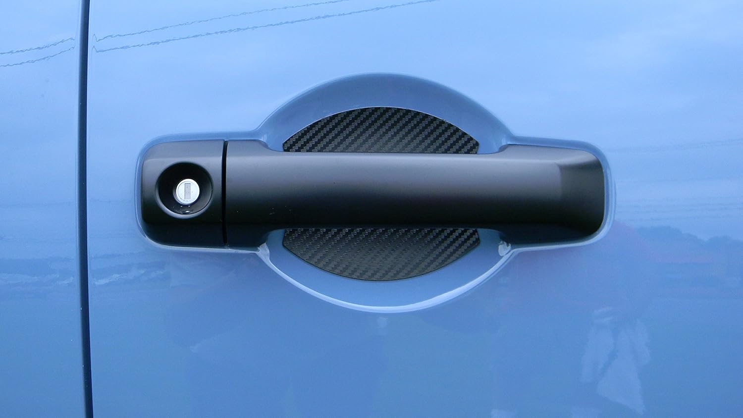 Fits Toyota Tundra Auto Accessory Door Handle Trim Molding Scratch Cover Guards Carbon Fiber 4 Door Pack