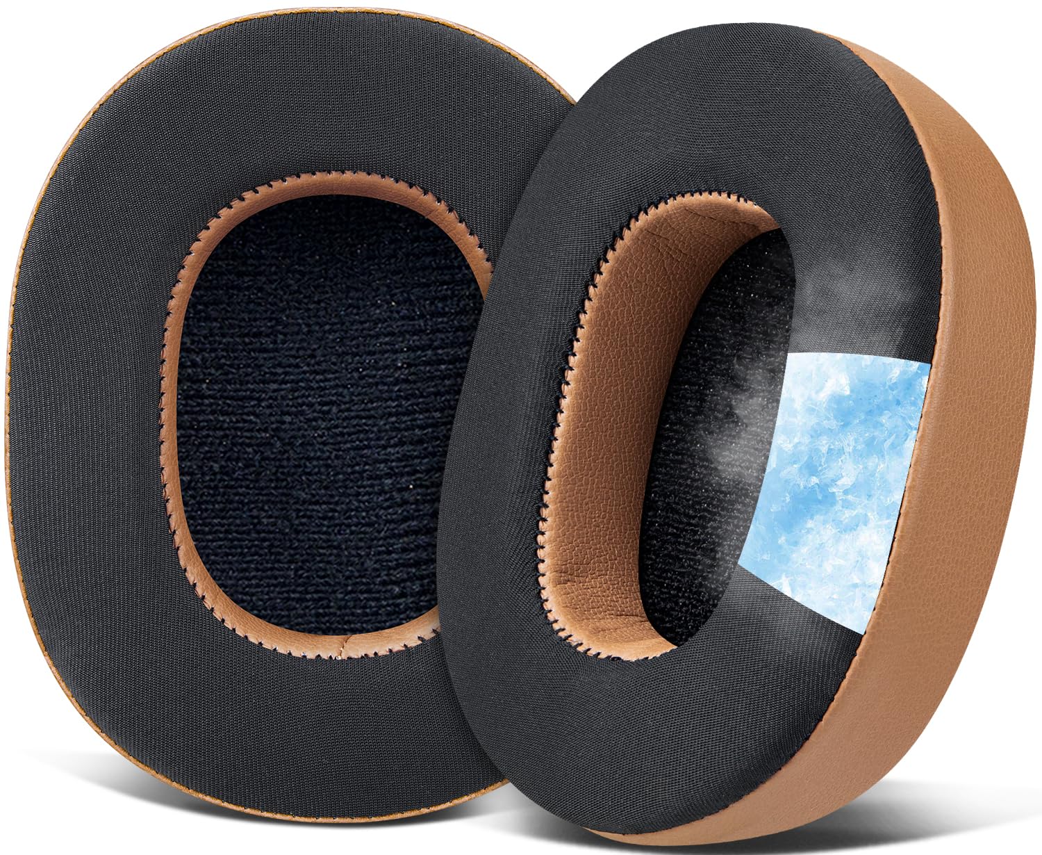 SOULWIT Earpads Cushions Replacement for Skullcandy Hesh 3/ANC/Evo & Crusher Wireless/ANC/Evo & Venue ANC Over-Ear Headphones,Ear Pads Cushions with Noise Isolation Foam (Brown)-image-8
