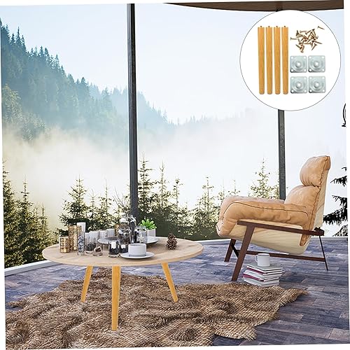 Miniatura 4 de Juego de patas de muebles de madera, extensores de patas de mesa para mesa de caravana, sofá, armario, escritorio, comedor, patas resistentes para