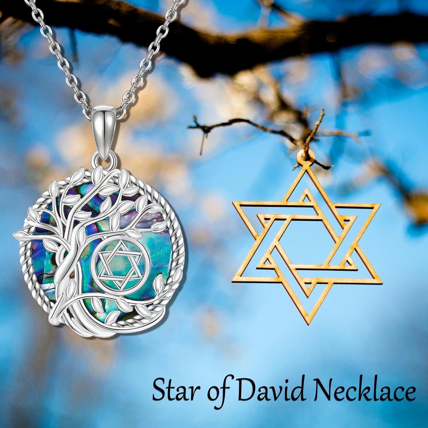 Tree of Life Necklace Sterling Silver Life Tree Pendant Chain Necklace Family Tree Jewelry Gifts for Women Men - Image 6