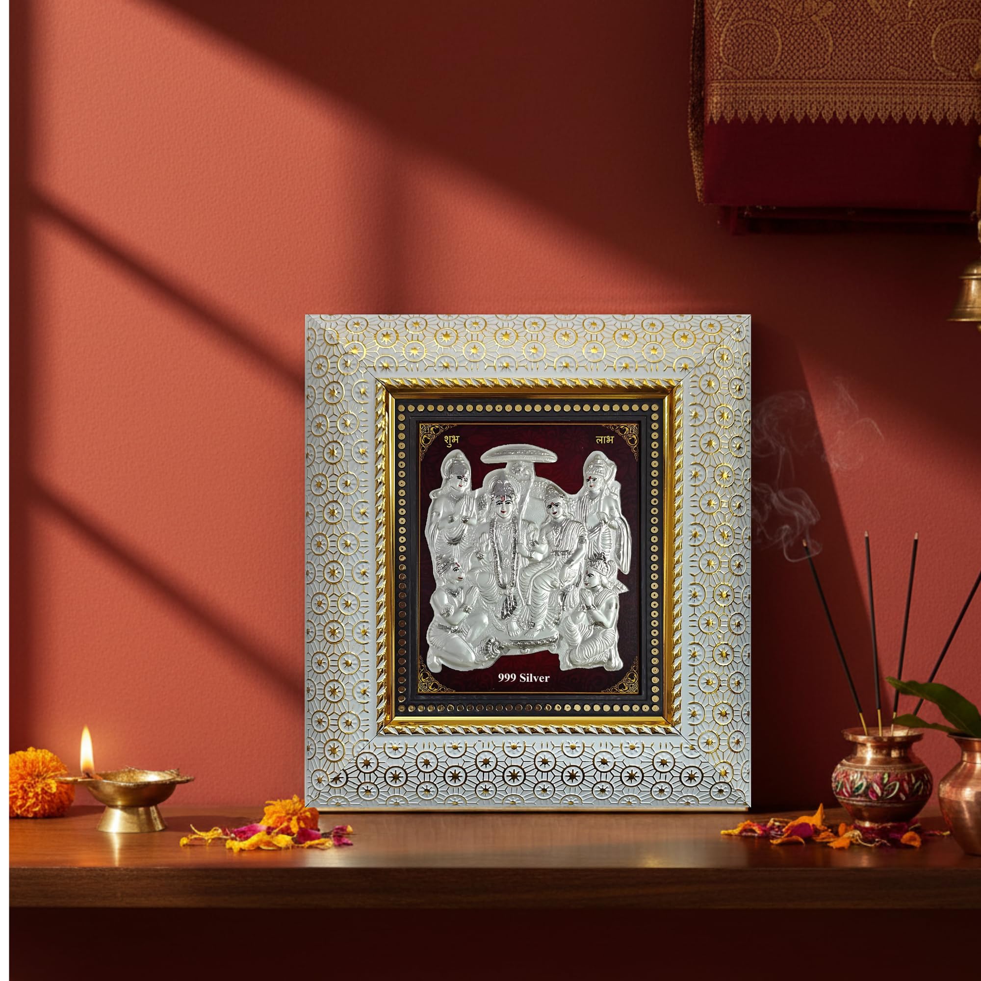 Amazon.com - ARTSMINE 999 Pure Silver Ram Darbar Frame | Pooja