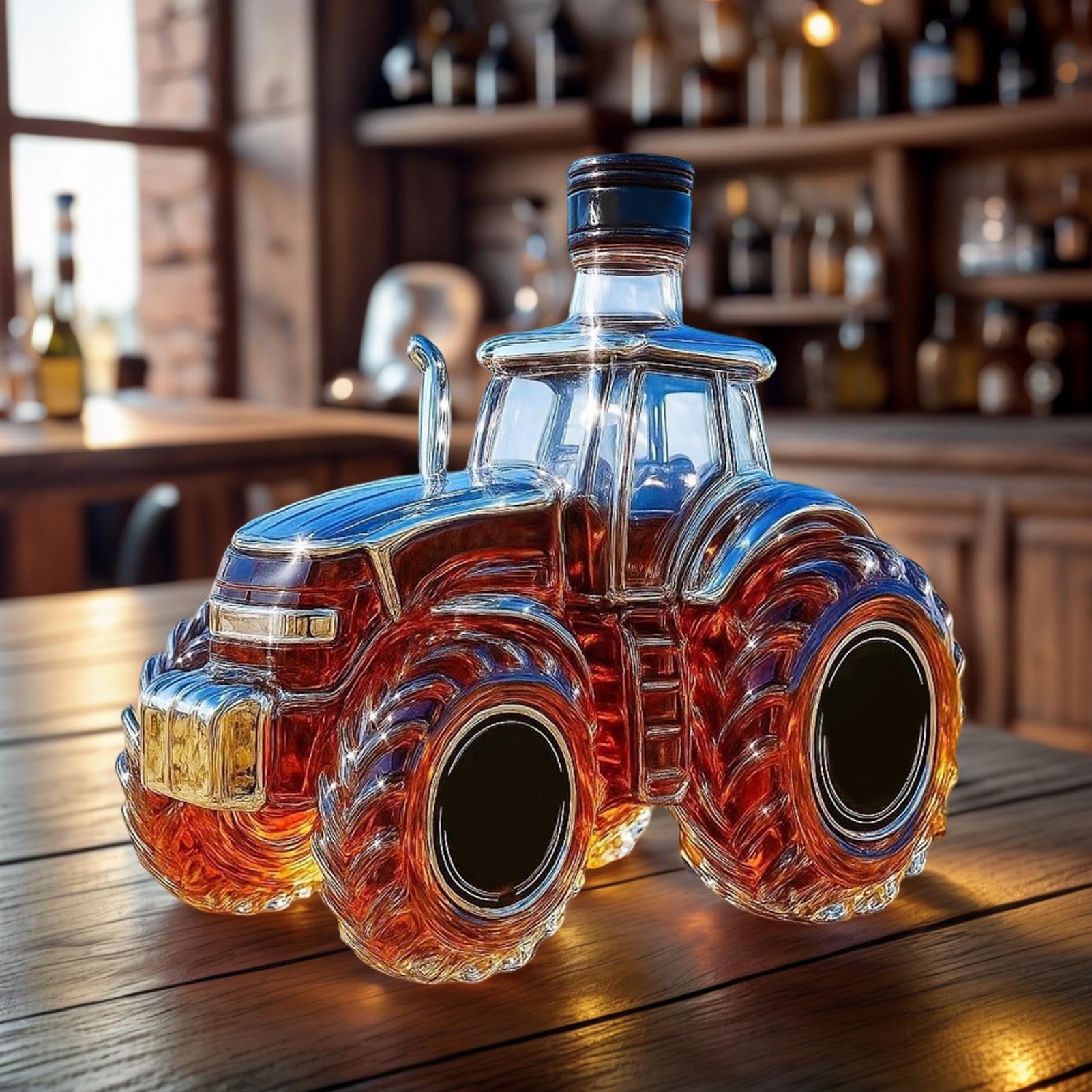 Caraffa Per Liquori - 300ml Erogatore Di Alcol A Forma Di Trattore - Bottiglia Decanter In,Per Riunioni Familiari Feste Natale Matrimoni Bevande