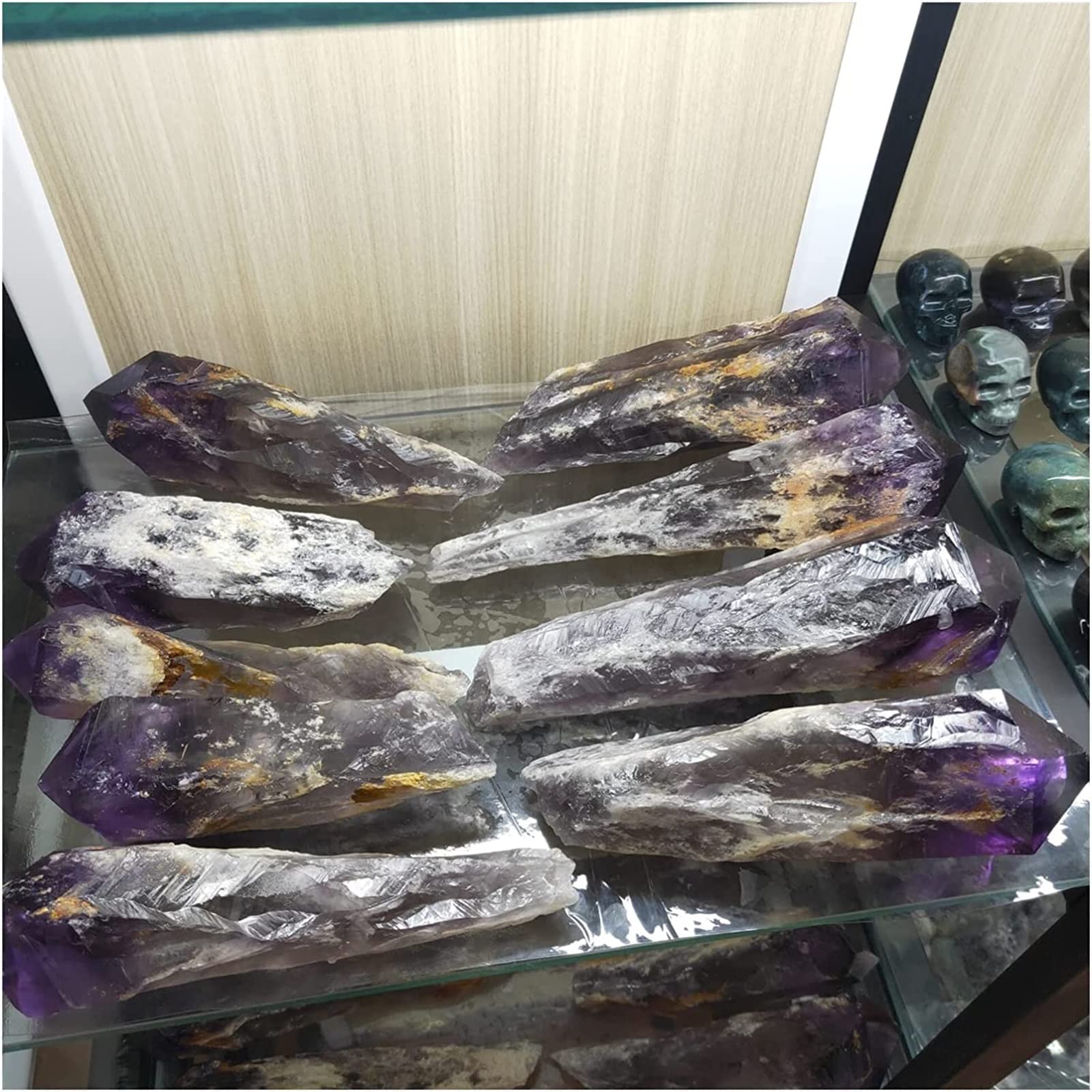 Amethyst Rough Stone Natural Amethyst Purpur Rückgrat Kristallturm Crystal Point Reiky Gemstone Natural Mineral Home Dekoration (Size : 400-500g)