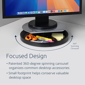 Kensington SmartFit Döner Monitör Standı, Ayarlanabilir Yükseklik, Gri & Siyah, 60049EU