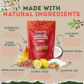 Locsanity Dreadlock Hair Scalp Detox - Deep Clean Dreadlock Powder, Cleansing Conditioner - Natural Hair Cleanser for Build Up - ACV Alternative, Loc Care and Maintenance Products