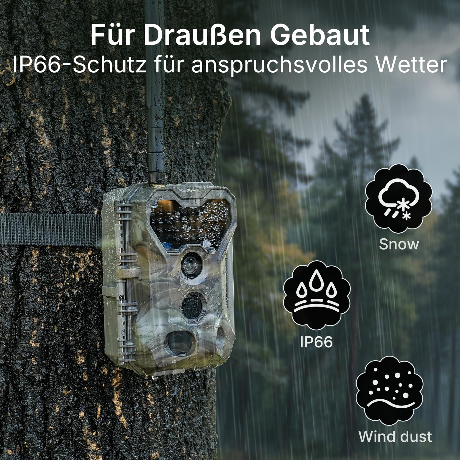 GardePro X70 Pro 4G LTE Wildkamera WLAN mit Live-Streaming und GPS, 7800mAh Akku und 64GB SD Karte, 48MP Wildkamera mit Handyübertragung App, Wildtierkamera mit Bewegungsmelder Nachtsicht