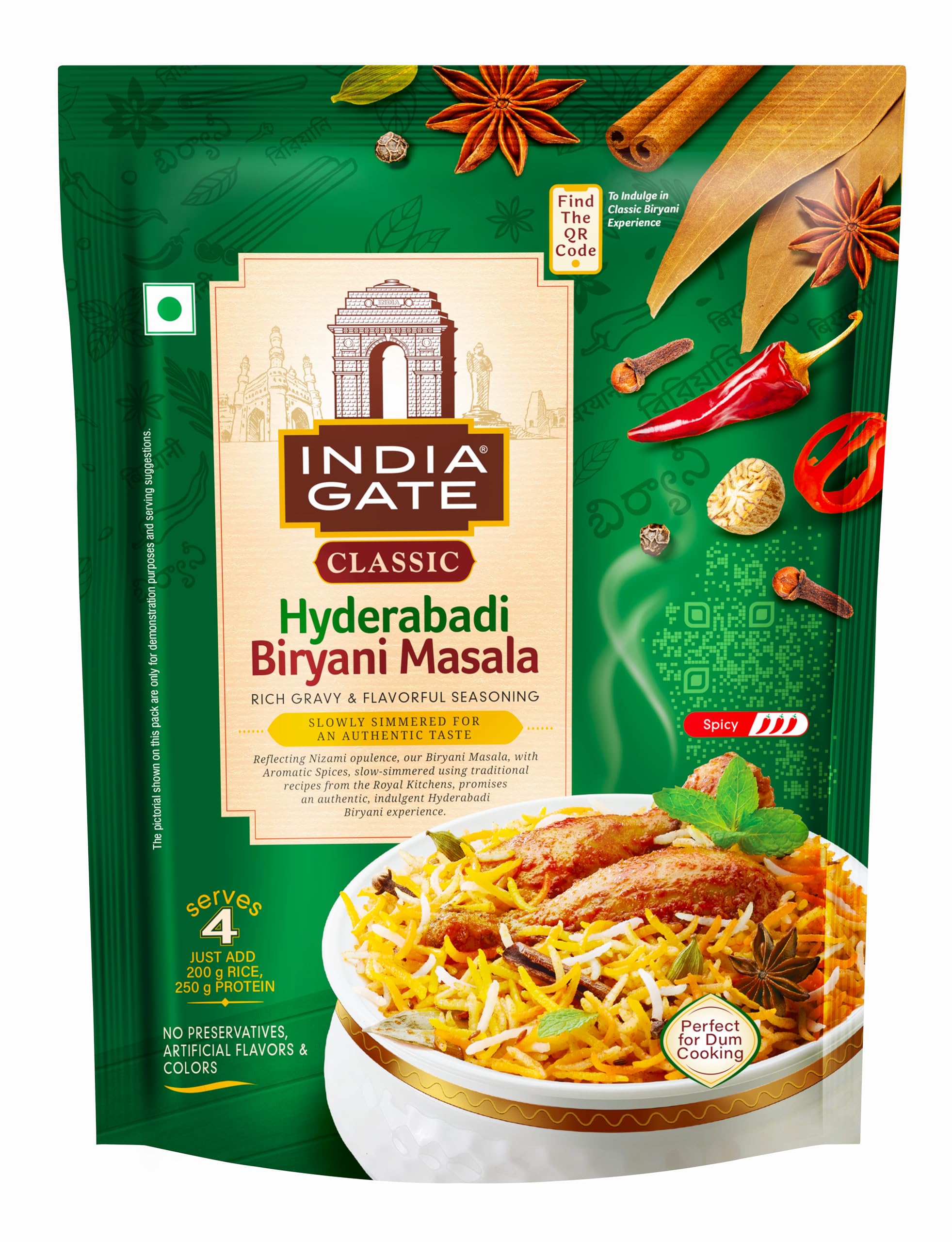 India Gate Hyderabadi Classic Biryani Masala 120 gram.