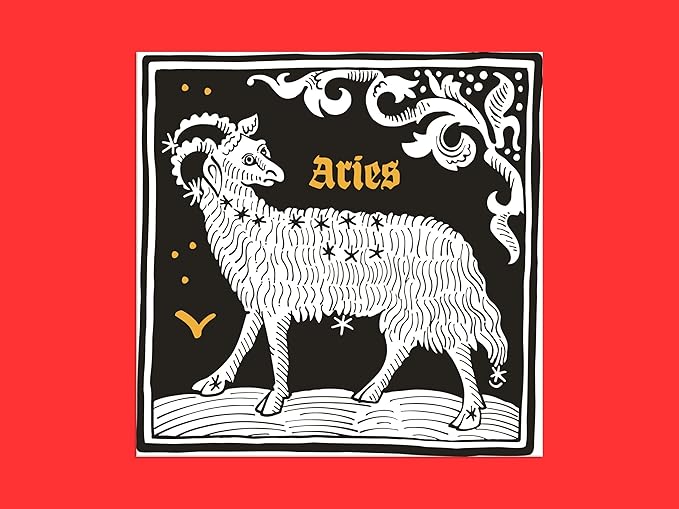 Aries Zodiac Sign Sticker, 1