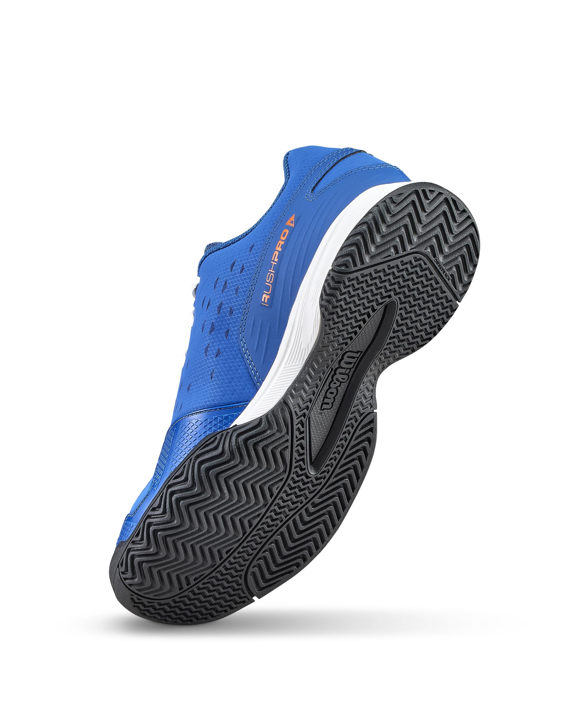 Wilson Rush Pro Lite Junior-Tennisschuh für Kinder, unisex, Deja Vu Blue/Orange Tiger/White, 6 Little Kid