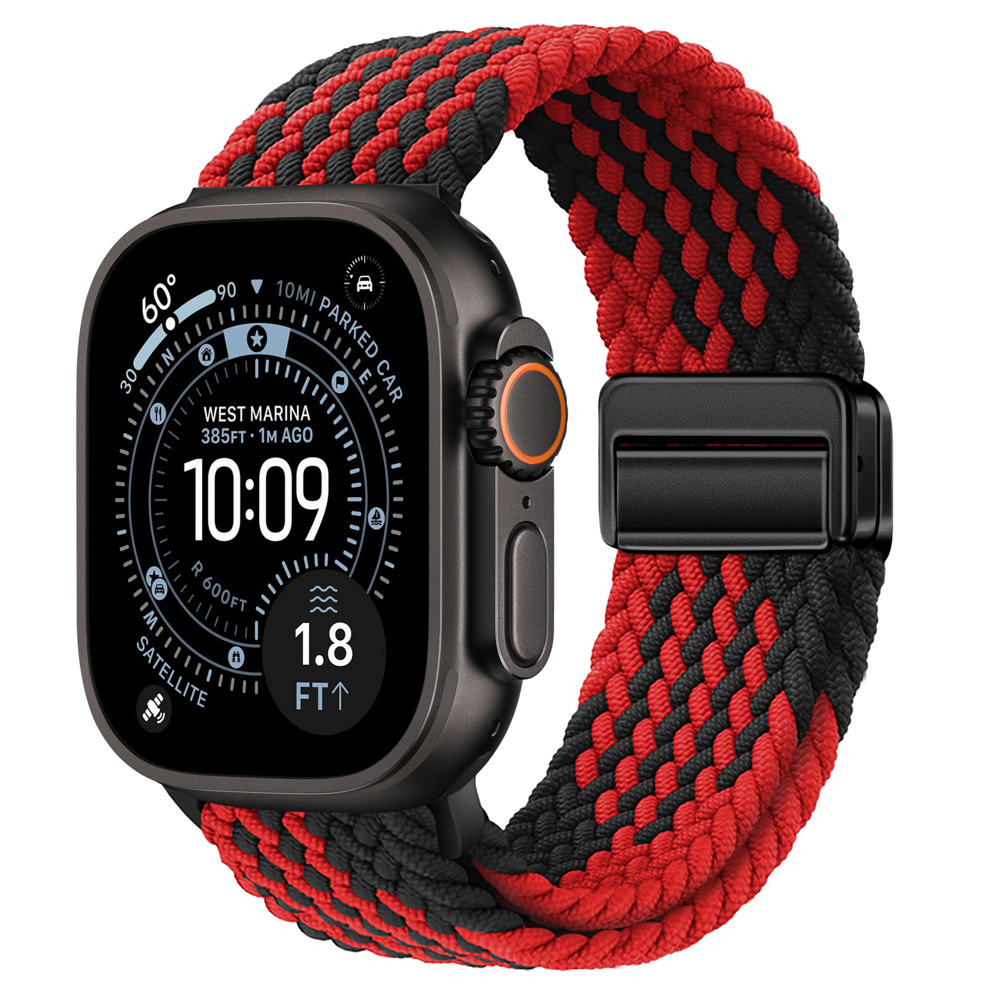 compatible with apple watch strap 44mm 45mm 46mm 49mm 40mm 41mm 42mm braided nylon band for series 11 10 9 8 7 6 5 4 se ultra 3 2 1 magnetic strap
