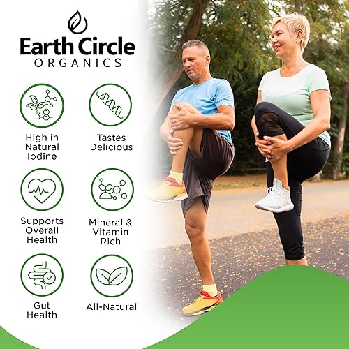 Miniatura 4 de Earth Circle Organics Algas Nori orgánicas certificadas, hojas de Nori de grado prémium "A" sin calentar y no tostadas, veganas, paleo y