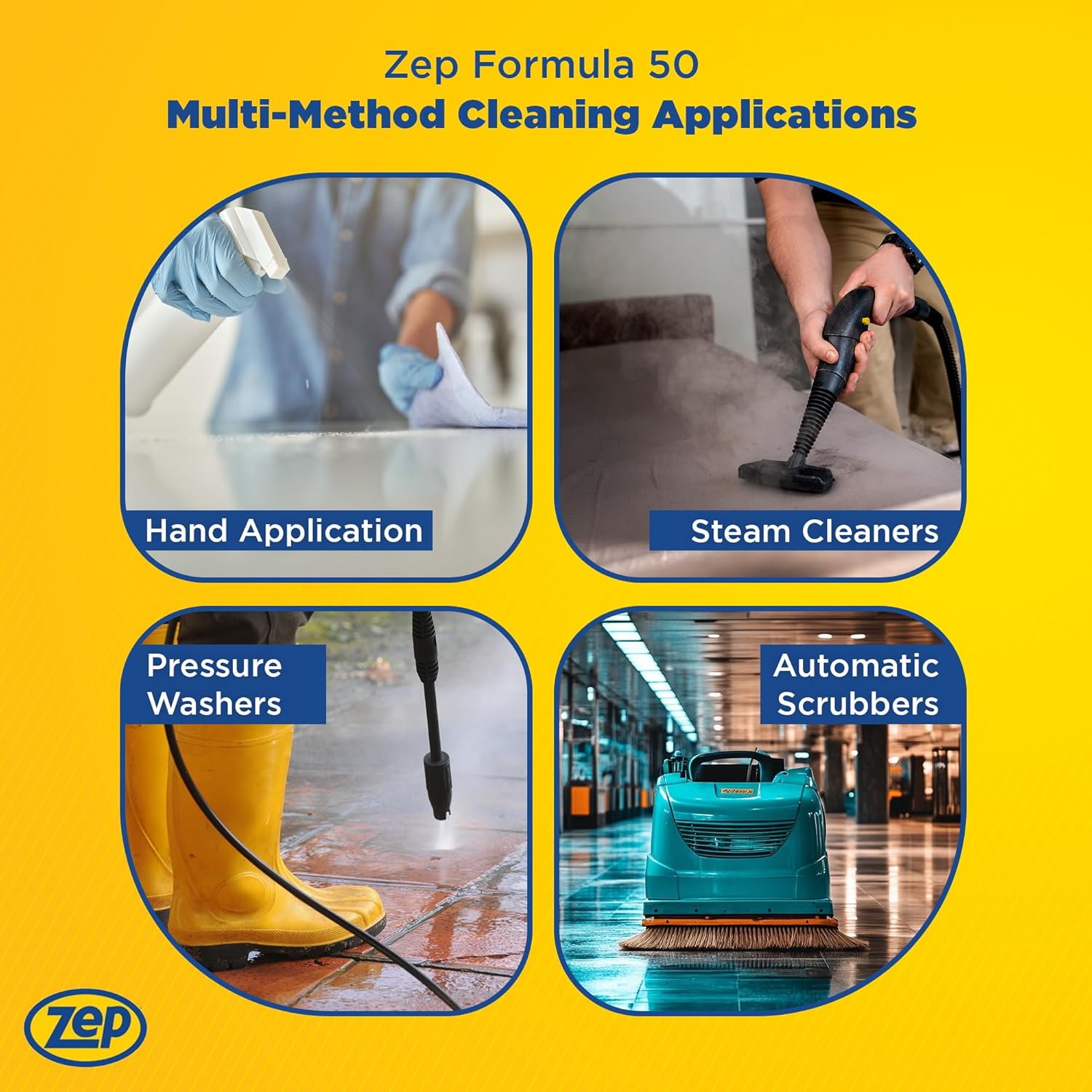 Zep Formula 50 Cleaner and Degreaser - 55 Gallon (1 Drum) 85985 - All-Purpose, Heavy-Duty, Use on Floors, Walls, Unpainted Metal Surfaces, Engines, Grills, Ovens and Fans