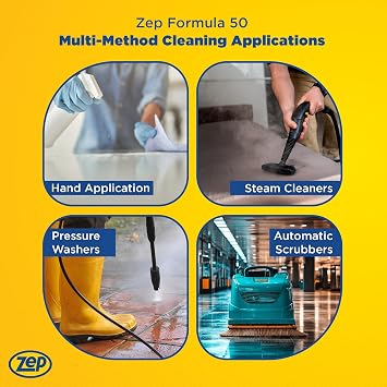 Zep Formula 50 Cleaner and Degreaser - 5 Gallon (1 Unit) 85935 - All-Purpose, Heavy-Duty, Use on Floors, Walls, Unpainted Metal Surfaces, Engines, Grills, Ovens and Fans