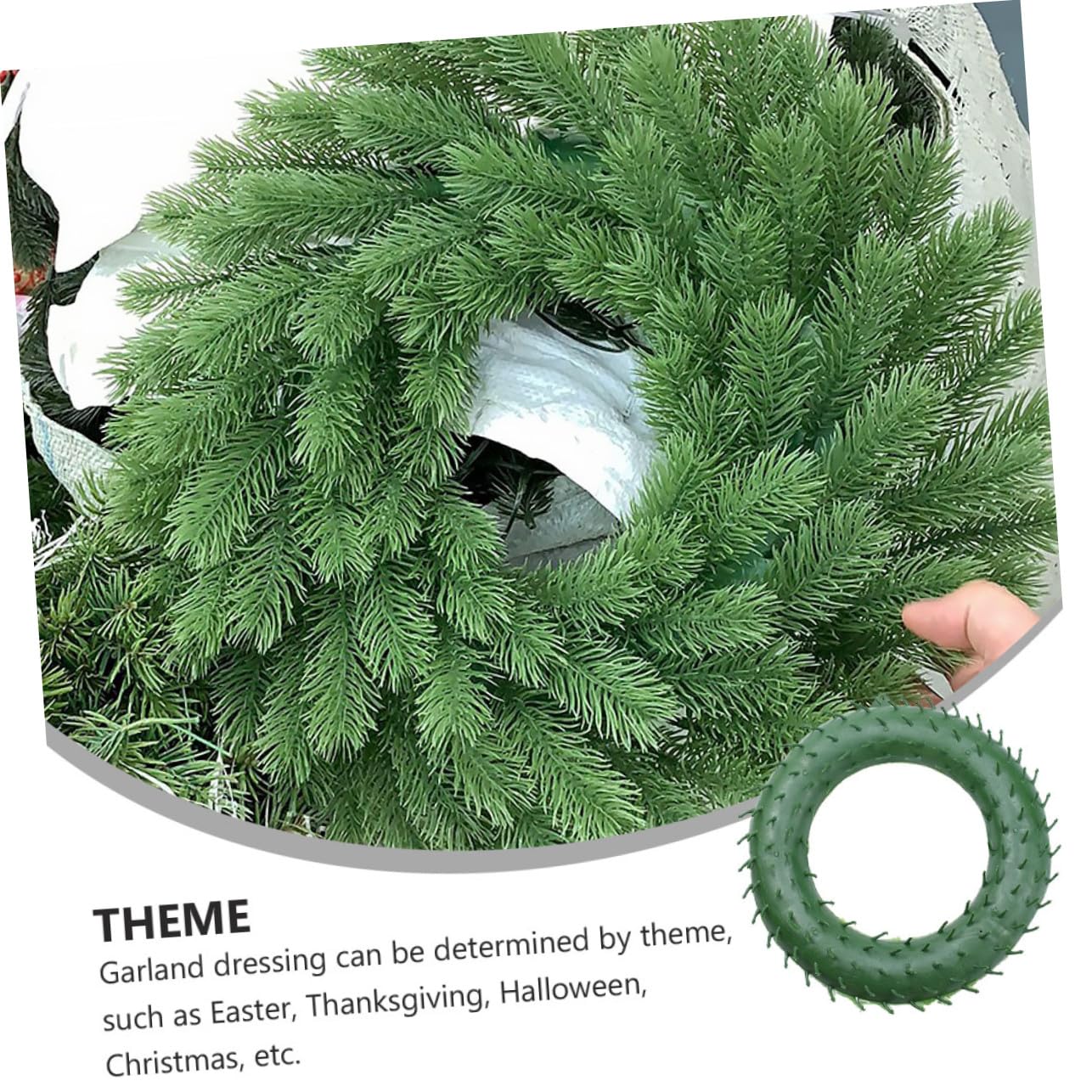 Ciieeo 2 Piezas Guirnalda Navideña DIY Marco Plástico para Manualidades Decorativas Puertas Paredes y Fiestas Hogar Navidad