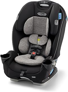 Graco SlimFit 3-in-1 Convertible Car Seat Jarret: Space-Saving Slim Design, 10-Position Headrest, Rear/Forward/Booster 5-100 lbs