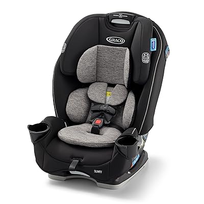 Graco Slimfit 3-in-1 Convertible Car Seat, Ultra-Space-Saving Design, Jarret, Suitable for Rear and Forward-Facing, Highback Booster Seat with 10-Position Headrest