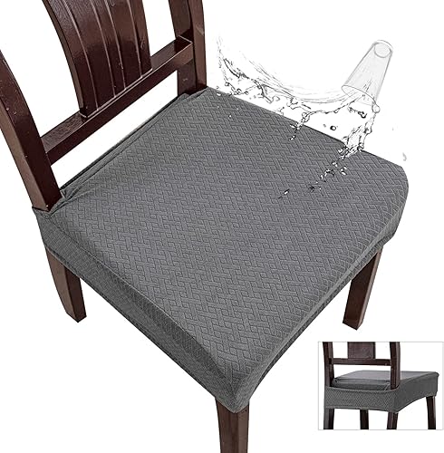Miniatura 15 de Genina Fundas de asiento impermeables para sillas de comedor, fundas impermeables para sillas de comedor