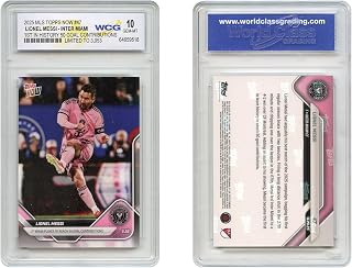 2025 MLS Topps Lionel Messi Inter Miami 1st Ever in History 50 Goal Contributions Card #47 - Graded GEM-Mint 10