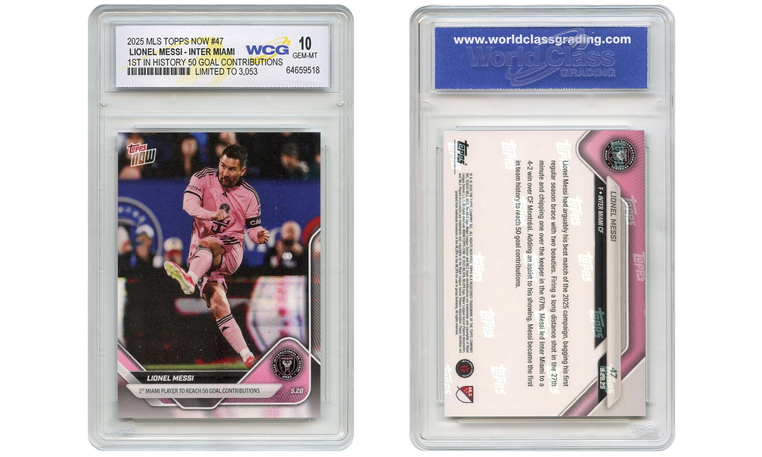 Amazon.com: 2025 MLS Topps Lionel Messi Inter Miami 1st Ever in
