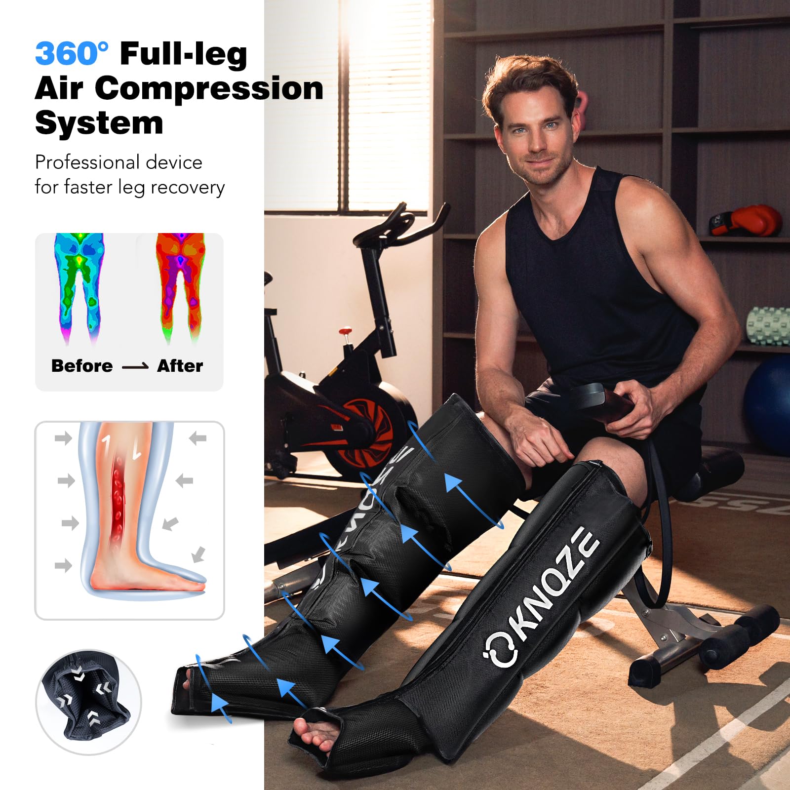 Foor Compression System Snapklik.com : Leg Compression Massager For Circulation And Pain Relief ...